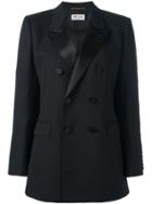 Saint Laurent Double Breasted Tuxedo Jacket - Black