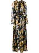 Lanvin Floral Print Evening Gown, Women's, Size: 38, Yellow, Silk/viscose