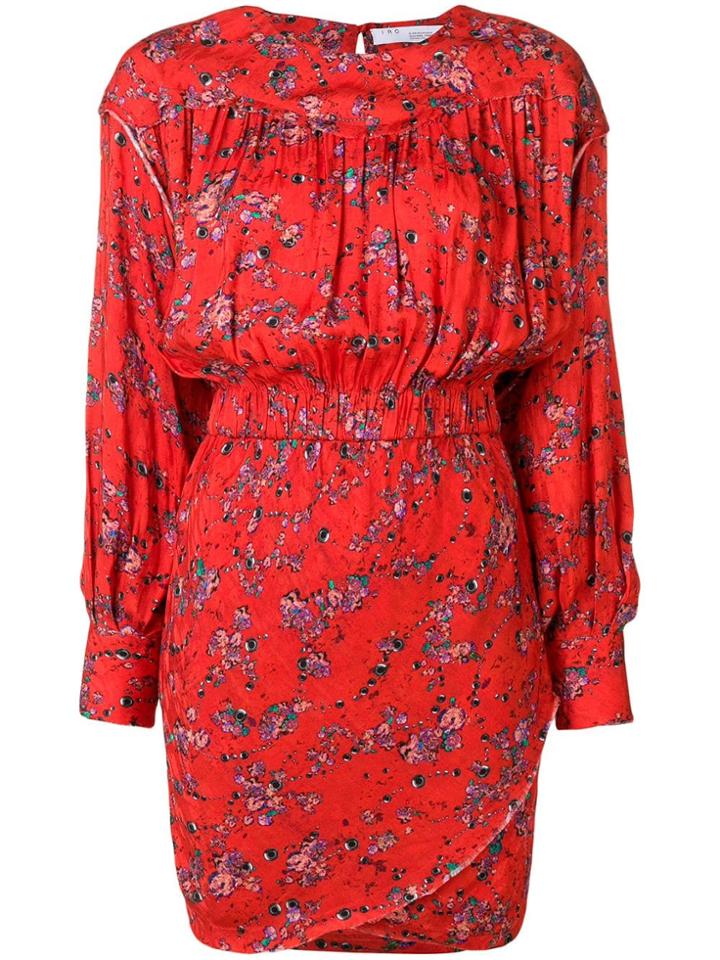 Iro Floral Printed Mini Dress - Red