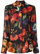 Paul Smith Floral Print Shirt, Women's, Size: 40, Black, Silk/polyamide/cupro