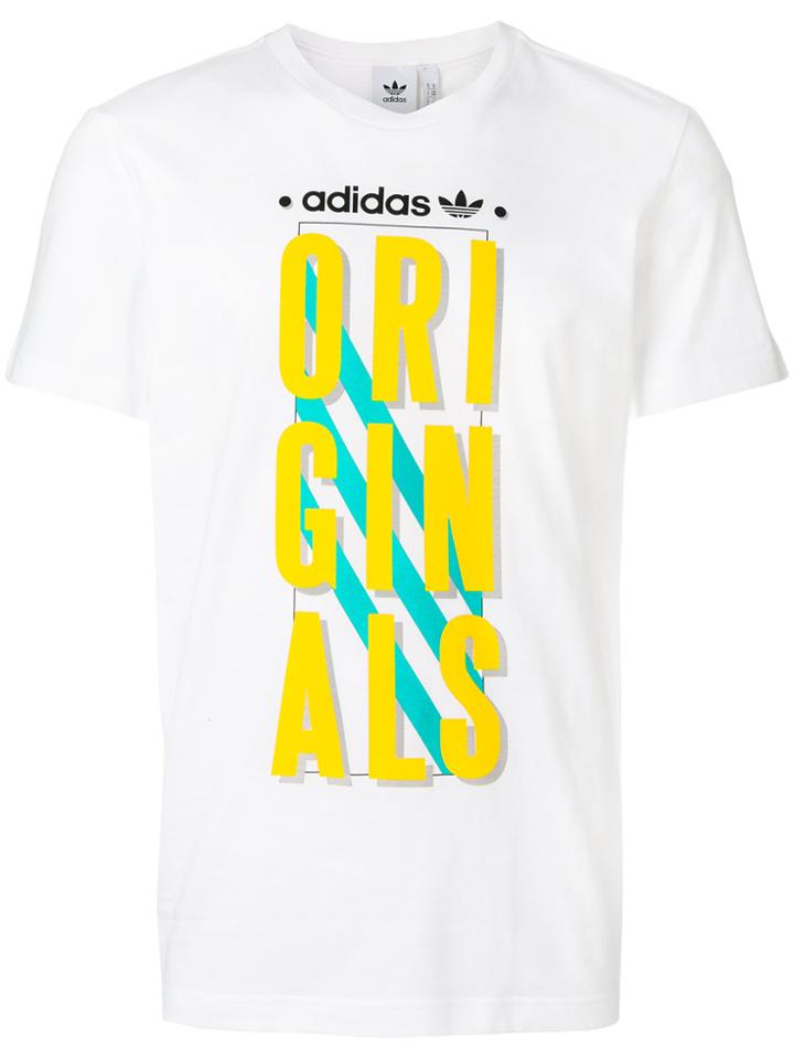 Adidas Graphic Slogan Print T-shirt - White