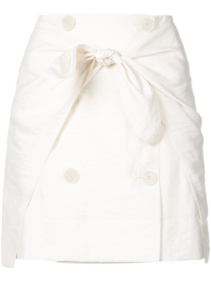 Sonia Rykiel Bow-tied Mini Skirt - White