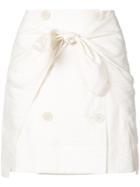 Sonia Rykiel Bow-tied Mini Skirt - White
