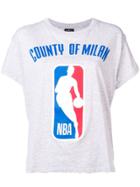 Marcelo Burlon County Of Milan Nba Print T-shirt - Grey