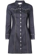 Cinq A Sept Studded Denim Shirt Dress - Blue