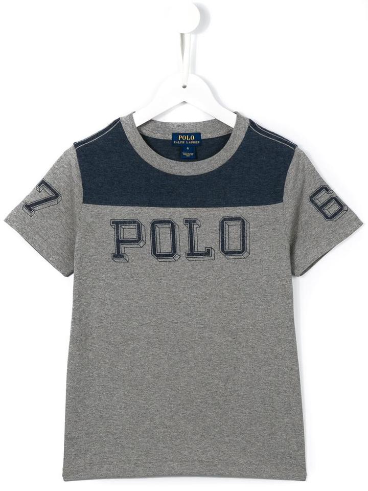 Ralph Lauren Kids Logo T-shirt, Boy's, Size: 6 Yrs, Grey