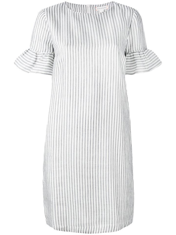 Chinti And Parker - Striped Dress - Women - Silk/cotton/linen/flax - M, White, Silk/cotton/linen/flax