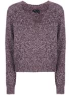 Theory V-neck Jumper - Purple