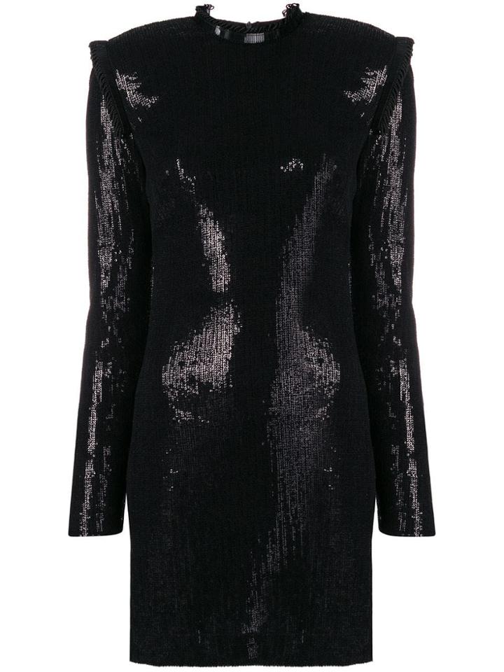 Plein Sud Sequin Mini Dress - Black