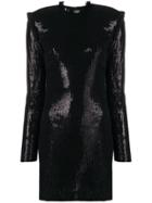Plein Sud Sequin Mini Dress - Black