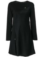 Versace Boat Neck Mini Dress - Black