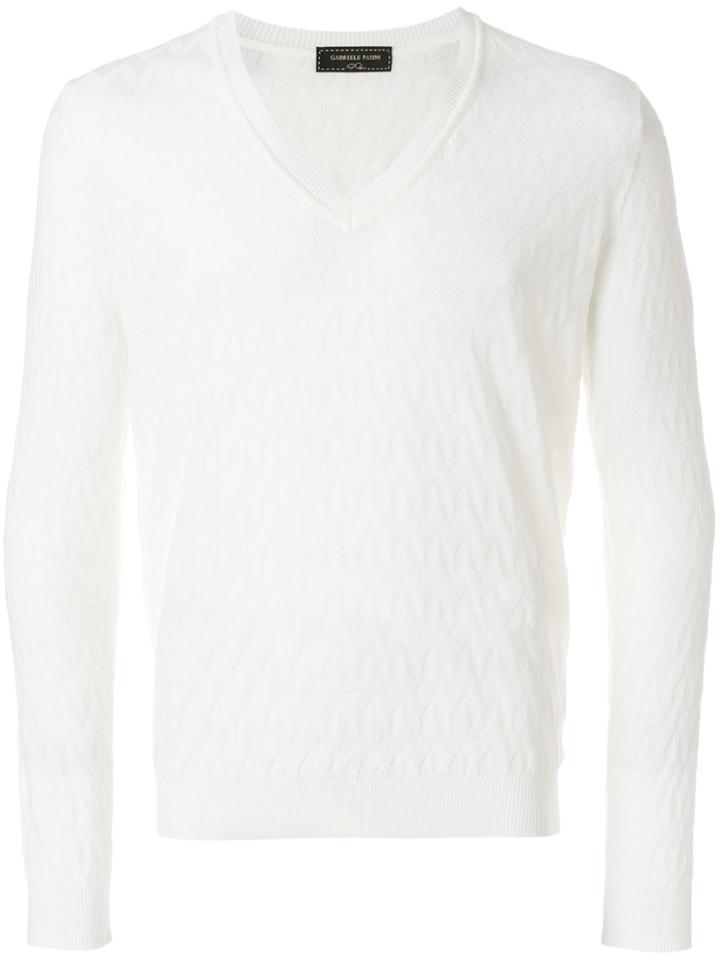 Gabriele Pasini V-neck Jumper - Nude & Neutrals
