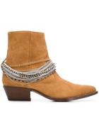 Amiri Western Chain Boots - Brown