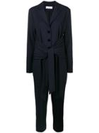Victoria Beckham Tie Waist Jumpsuit - Blue