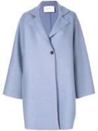 Harris Wharf London Buttoned Coat - Blue