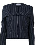 Courrèges Press Stud Pinstripe Jacket - Black