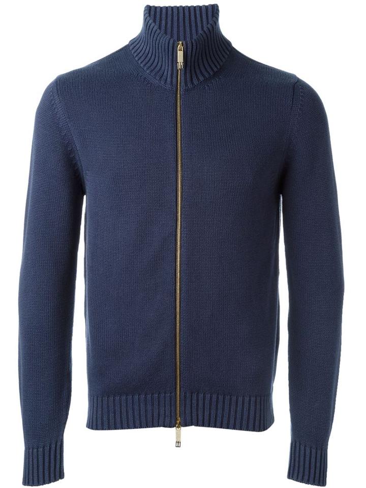 Etro Funnel Neck Zip Cardigan