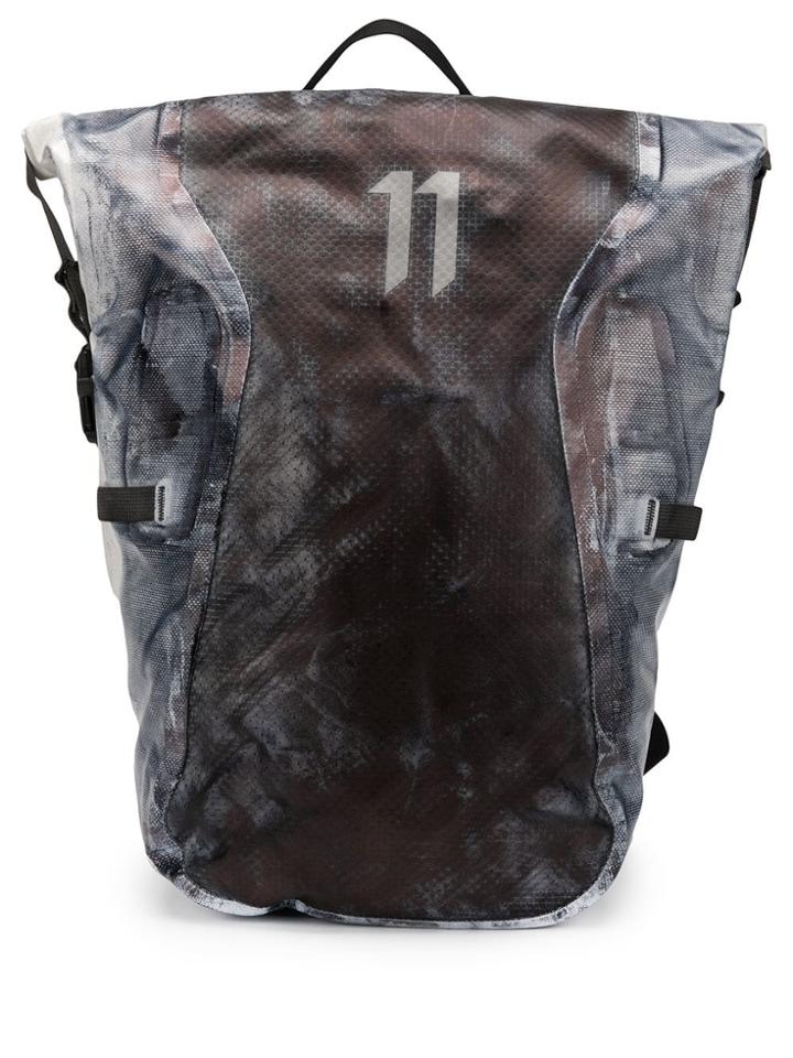11 By Boris Bidjan Saberi Distressed Stained Style Backpack - Grey