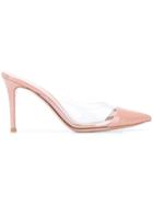 Gianvito Rossi Plexi Pointed Pumps - Pink