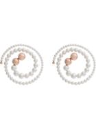 Y/project White Spiral Pearl Earrings