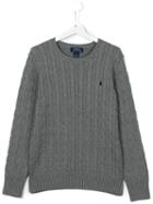 Ralph Lauren Kids Cable Knit Jumper, Boy's, Size: 16 Yrs, Grey