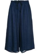 Y's Wide Cropped Trousers - Blue
