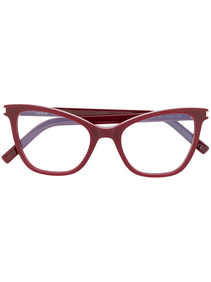 Saint Laurent Eyewear Sl219 Cat-eye Frame Sunglasses - Red