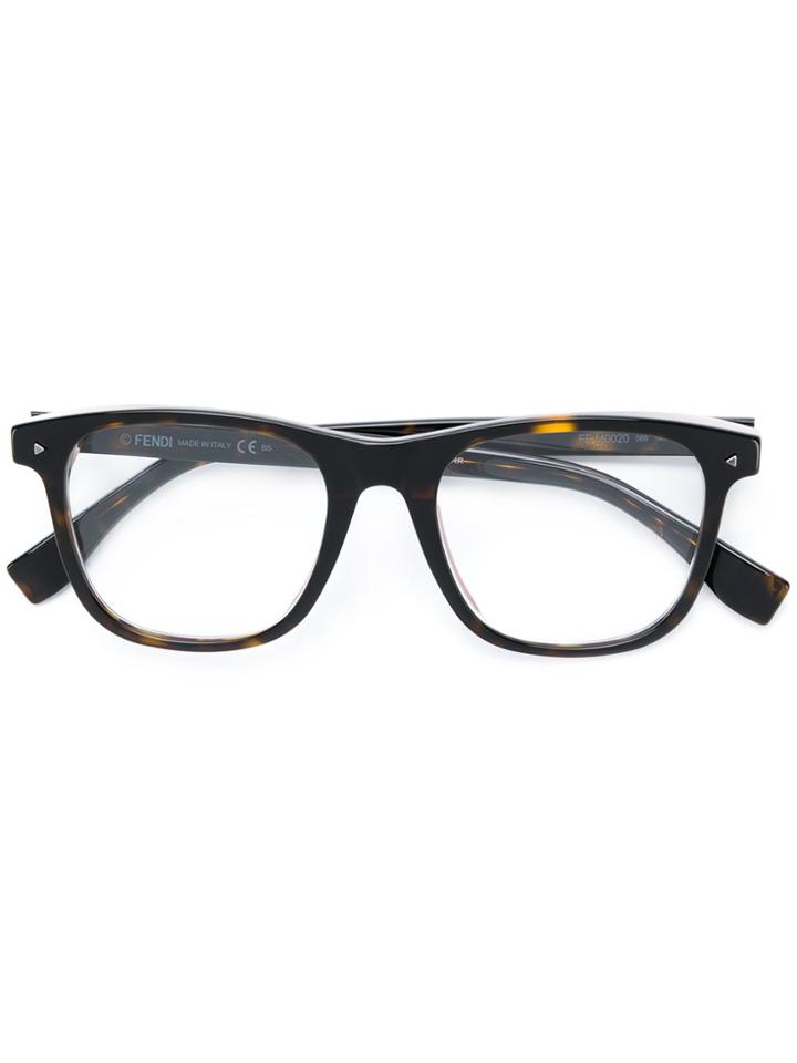 Fendi Eyewear Square Glasses - Brown