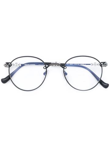 Chrome Hearts Round Frame Glasses - Black