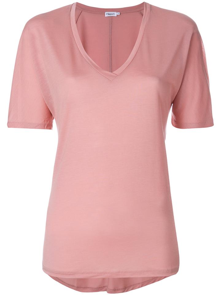 Filippa-k V-neck Swing Top - Pink & Purple