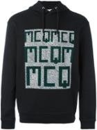 Mcq Alexander Mcqueen Logo Print Hoodie, Men's, Size: Xxl, Black, Cotton/polyester/spandex/elastane