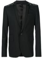 Les Hommes Lace-up Detail Blazer - Black