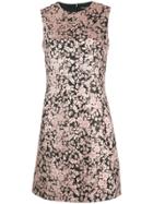 Dolce & Gabbana Metallic Floral-jacquard Mini Dress - Black