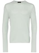 Prada Knitted Slim Fit Cashmere Jumper - Green