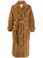 L'autre Chose Belted Single-breasted Coat - Brown