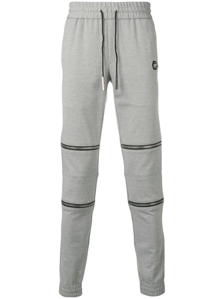 Philipp Plein Zipped Track Pants - Grey