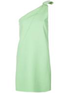 Oscar De La Renta Aloe One Shoulder Dress - Green