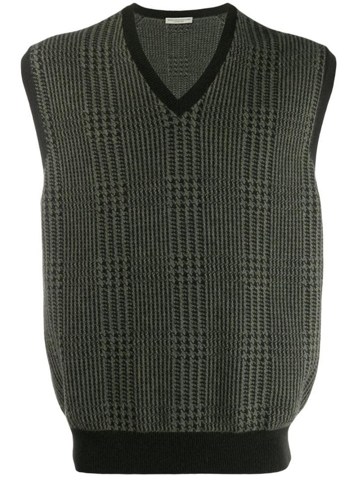 Holland & Holland Checkered Tank Jumper - Green