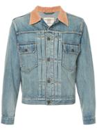 Kent & Curwen Contrast Collar Denim Jacket - Blue