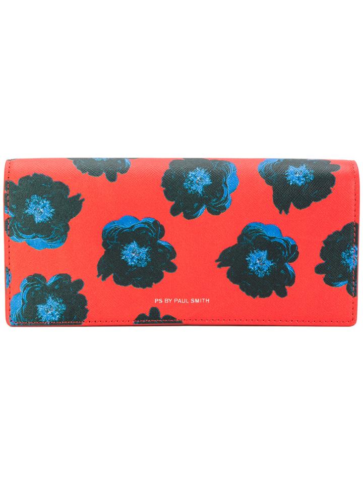Ps By Paul Smith Floral Bi-fold Purse - Red