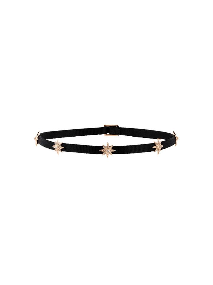 Shay Five Star Diamond Choker - Black