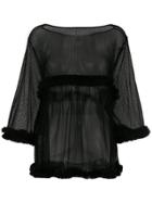 I'm Isola Marras Sheer Point D'esprit Blouse - Black