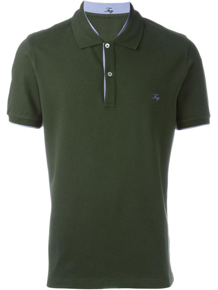 Fay Classic Polo Shirt, Men's, Size: L, Green, Cotton/spandex/elastane