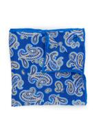 Canali Paisley Pocket Square - Blue