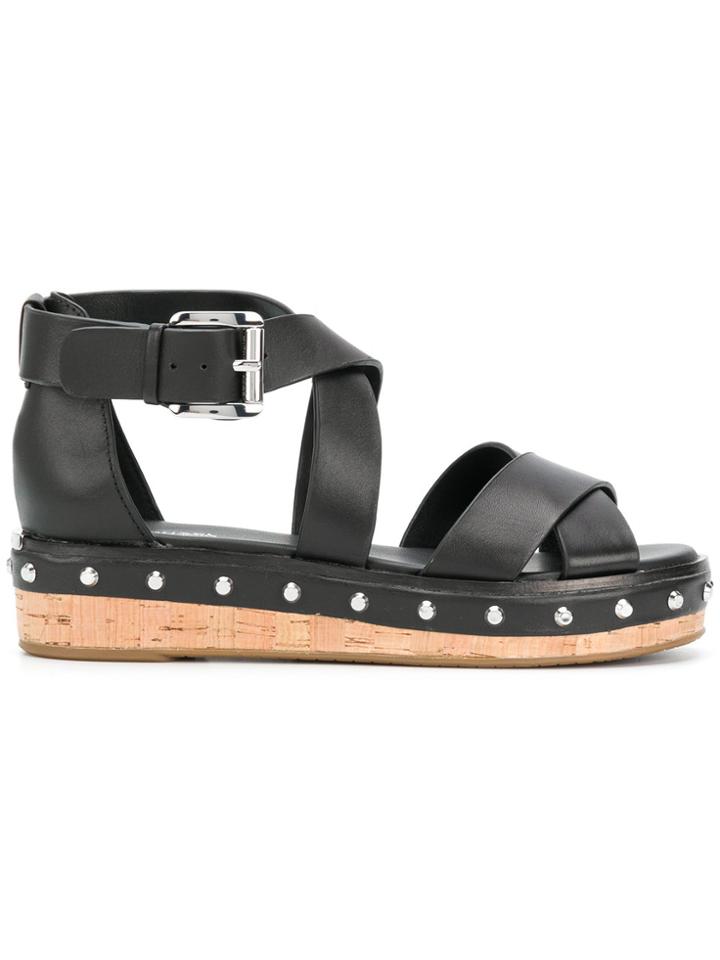 Michael Michael Kors Darby Flatform Sandals - Black