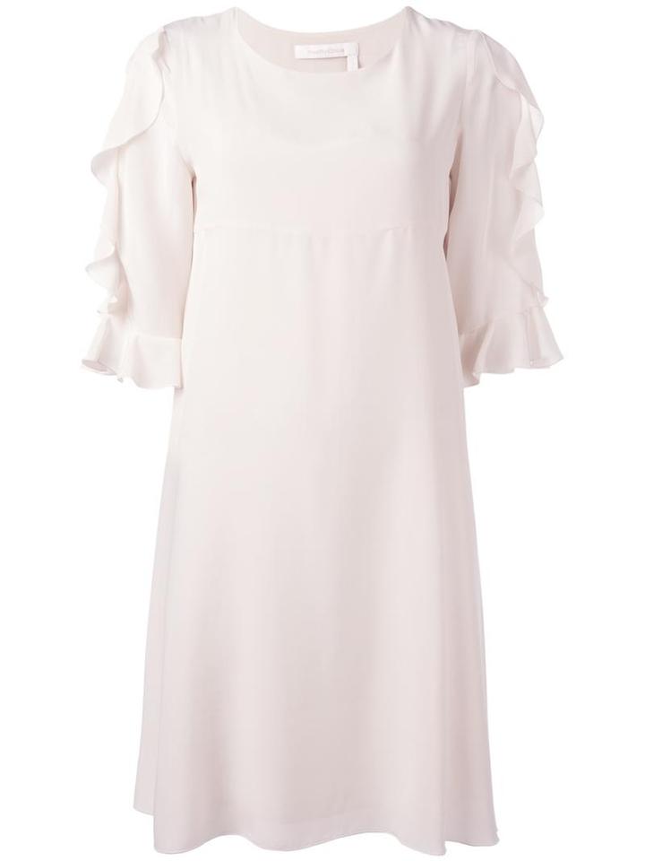 See By Chloé Ruffle Sleeves Dress, Women's, Size: 38, Pink/purple, Silk/viscose
