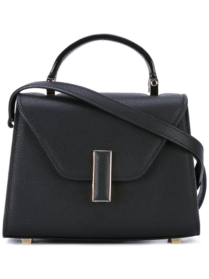 Valextra Foldover Mini Tote - Black
