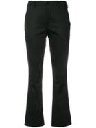 Pt01 Cropped Flared Trousers - Black
