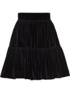Miu Miu Tiered Skirt - Black