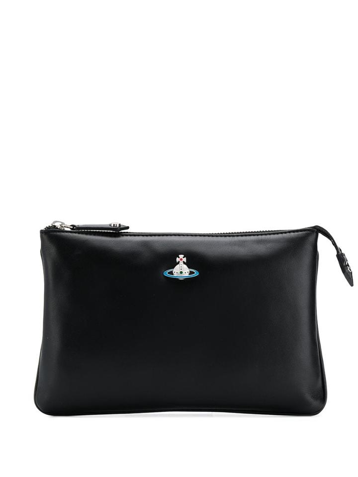 Vivienne Westwood Logo Clutch Bag - Black